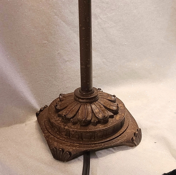 Faux Fur Rimmed Small Lamp - Picture 4 of 9